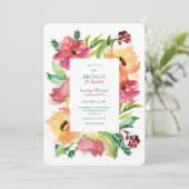 Anémones dans l'Aquarelle Invitation (Debout devant)