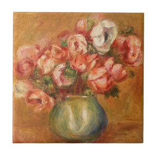 Anemones door Pierre-Auguste Renoir Tegeltje