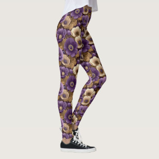Anemones Flower Yoga Anemones Fantasy Womens  Leggings