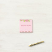 Anémones roses Choses à faire Pink Post-It Notes (Sur un bureau)