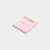 Anémones roses Choses à faire Pink Post-It Notes (Incliné)