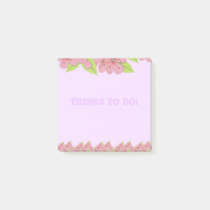Anémones roses Choses À FAIRE Purple Post-It Notes