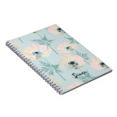 Anémones roses délicates . carnet (Côté Droit)