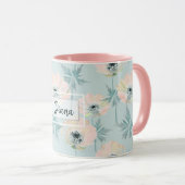 Anémones roses délicates . mug (Devant droit)
