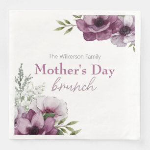 Anemoon en Baby's Breath Moederdag Brunch Servet