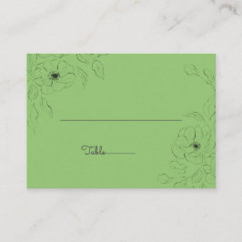 Anemoon op een Pistache achtergrond Flat Place Car Plaatskaartje