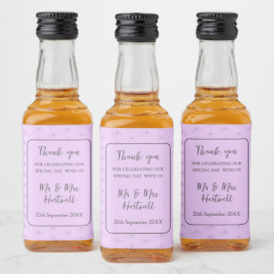 Anemoon op licht Lila Mini Liquor Bottle Label~ Likeurfles Etiket