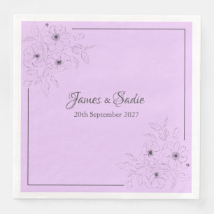 Anemoon op licht Lila Servet