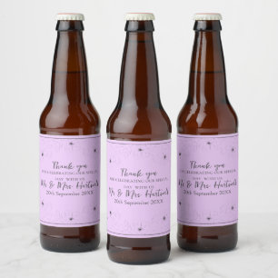 Anemoon op lichte Lila bierflesetiketten Bier Etiket