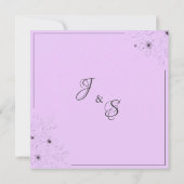 Anemoon op lichte Lila uitnodiging (Achterkant)