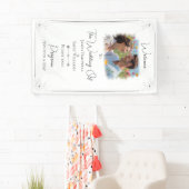 *Anemoon op witte bruiloft Zoek uw stoel Spandoek (Insitu)