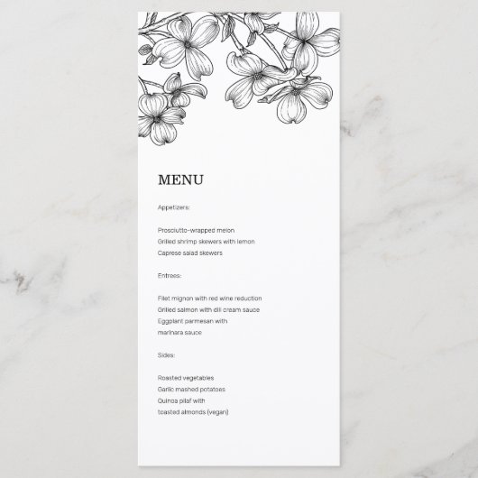Anemoon Wedding Menu (Voorkant)