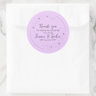 Anéone sur Sticker Lilac Rond Léger