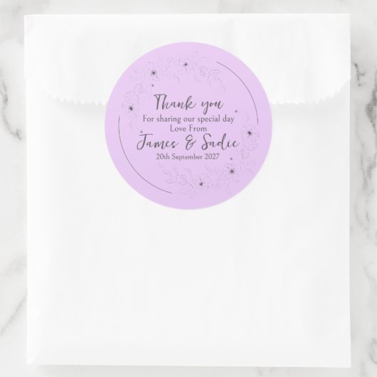 Anéone sur Sticker Lilac Rond Léger (Sac)