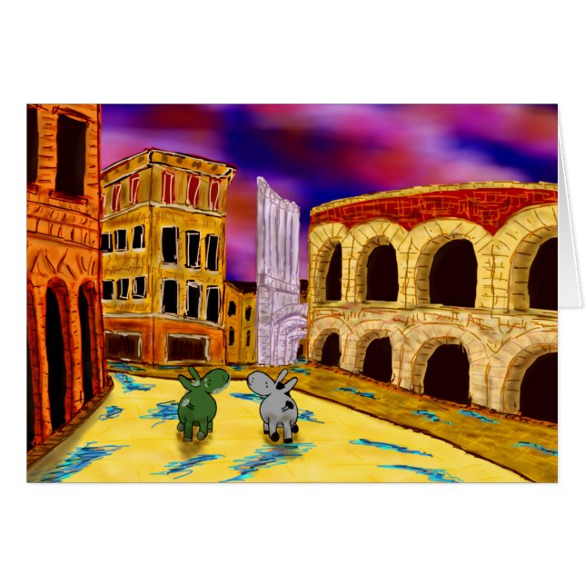 ânes à Vérone, Italie (Devant horizontal)