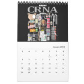 ANESTHÈSE CRNA Calendrier 12 mois (Jan 2026)