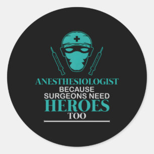 Anesthesie Assistent Anesthesie Arts Chirurgen N Ronde Sticker