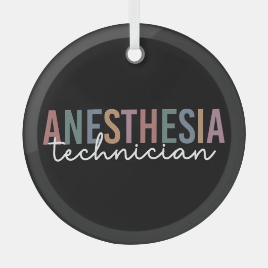 Anesthesie Technicus Retro anesthesie Tech Glas Ornament (Voorkant)