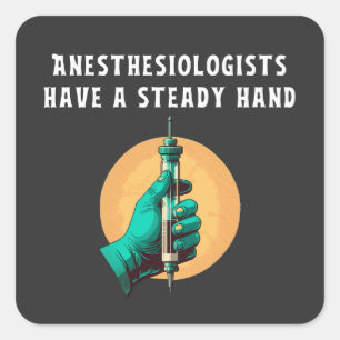 Anesthesiologen hebben stevige anesthesiologische vierkante sticker