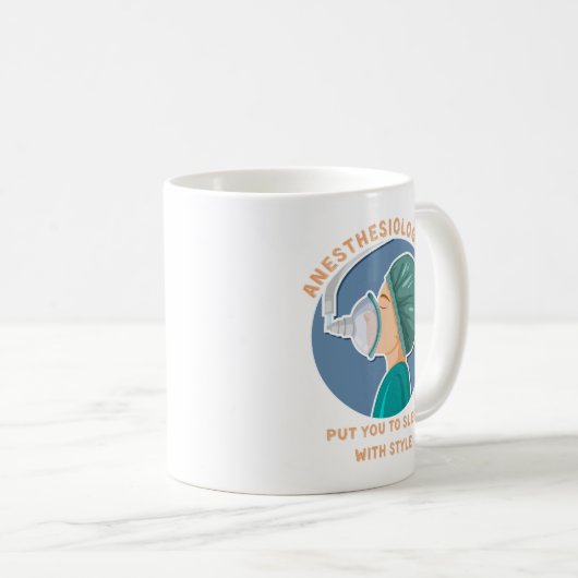 Anesthesiologen zetten je in slaap met stijl koffiemok (Voorkant rechts)