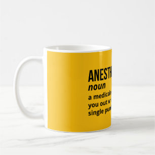 Anesthesiologendefinitie - Medische Humor Koffiemok