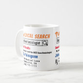 Anesthésiologiste Funny Search Gig Mug (Devant gauche)