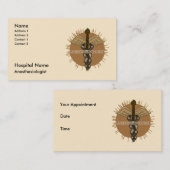 Anesthesioloog Caduceus Afsprakenkaartje (Voorkant / Achterkant)