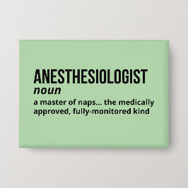 Anesthesioloog Definitie - Grappig Doctor Gift Button