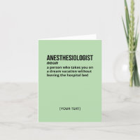 Anesthesioloog Definition Kaart - Grappig cadeau