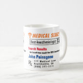 Anesthesioloog Funny Search Gift Mok (Voorkant rechts)