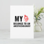 Anesthesioloog grappig hart bedankkaart (Staand voorkant)