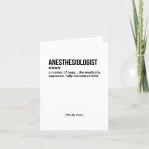 Anesthesioloog - Grappige medische definitie Bedankkaart