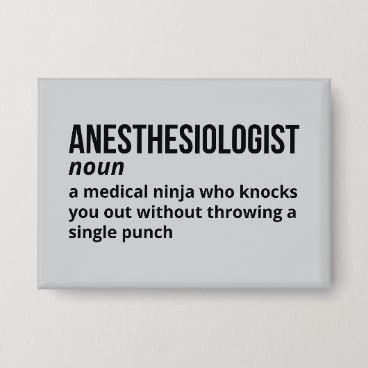 Anesthesioloog Humor Button (Voorkant)
