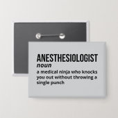 Anesthesioloog Humor Button (Voorkant / Achterkant)