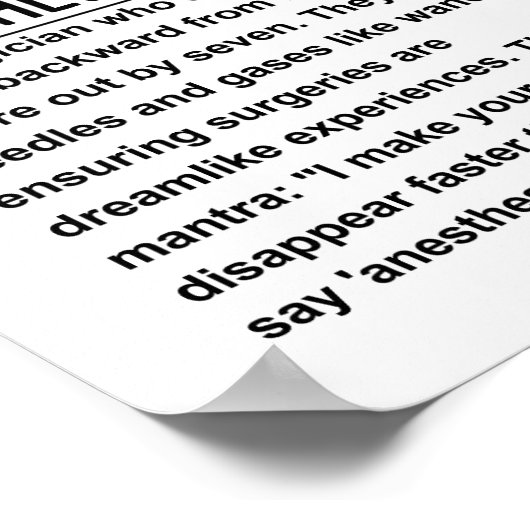 anesthesioloog poster (Hoek)