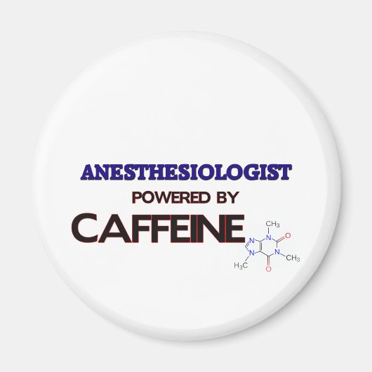 Anesthesioloog Powered by cafeïne Magneet (Voorkant)