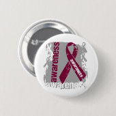 Aneurysm Awareness Grunge Ribbon Ronde Button 5,7 Cm (Voorkant /achterkant)