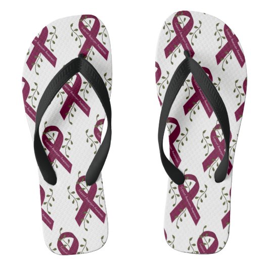 Aneurysm Awareness Ribbon Teenslippers (Voetbed)
