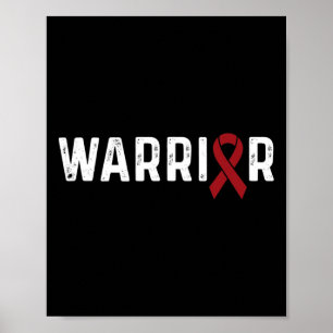 Aneurysma awareness Bourgondische lintkrijger Poster