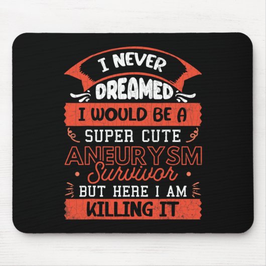 Aneurysma Survivor Brain Surgery Awareness Graphic Muismat (Voorkant)