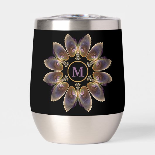 Ange Abstraite ailes Mandala Monogramme fractal (Avant)