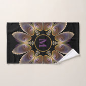 Ange Abstraite ailes Mandala Monogramme fractal (Serviette à main)