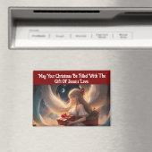 Ange avec cadeaux Magnet de Noël (In Situ (Lave-vaisselle))