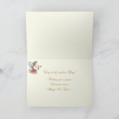 Ange avec carte de Noël de la corne (Intérieur)