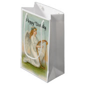 Ange Avec Harpe Anniversaire Sac Cadeau (Devant Angle)