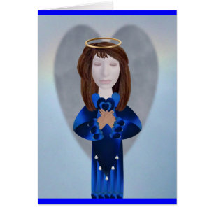 Ange bleu dans la prière