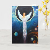 "Ange carte de voeux de beaux-arts d'éclipse" (Fleur jaune)