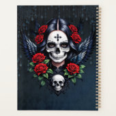 Ange crâne sucre avec Roses. (Dos)