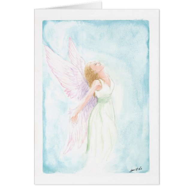 Ange d'aquarelle ou fée (blanc à l'intérieur) (Devant)
