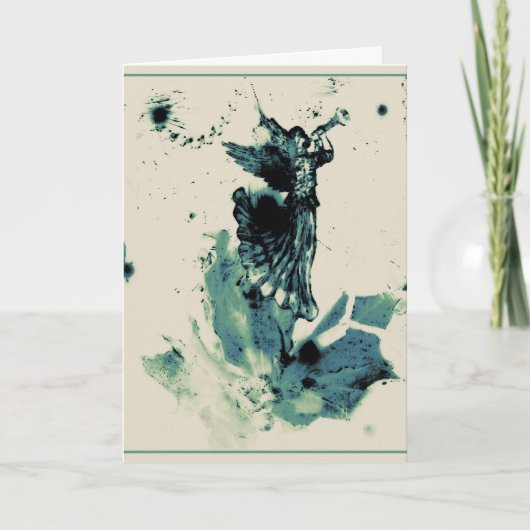 Ange de bonne carte de Noël de nouvelles (Devant)